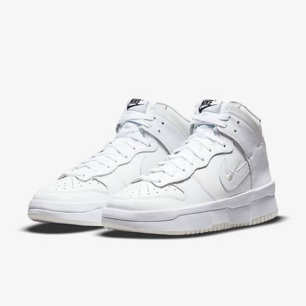 Nike Dunk High Up Ženske Tenisice Bijele Crne Bijele | NK632EBF