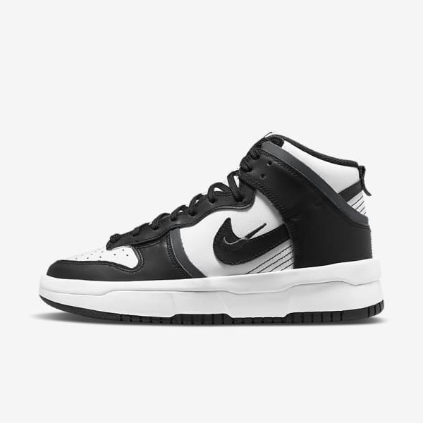 Nike Dunk High Up Ženske Tenisice Bijele Tamno Sive Crne | NK802SWY