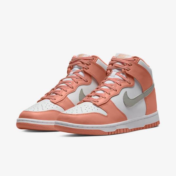 Nike Dunk High Ženske Tenisice Crvene Bijele Svijetlo | NK528BQL