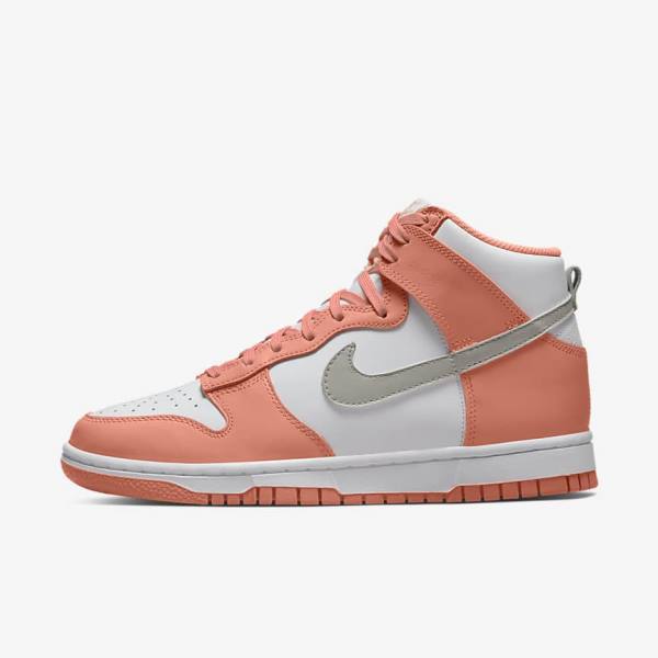 Nike Dunk High Ženske Tenisice Crvene Bijele Svijetlo | NK528BQL