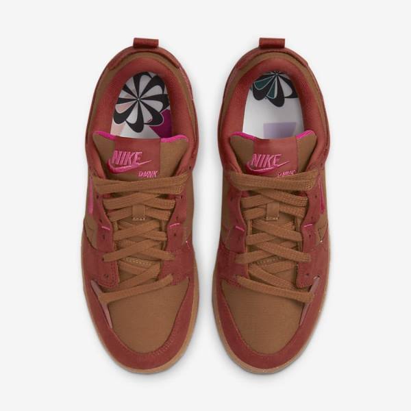 Nike Dunk Low Disrupt 2 Ženske Tenisice Smeđe Narančaste Crvene Roze | NK480IQO