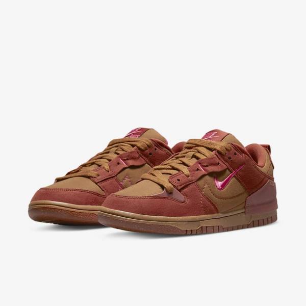 Nike Dunk Low Disrupt 2 Ženske Tenisice Smeđe Narančaste Crvene Roze | NK480IQO