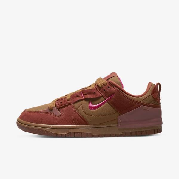 Nike Dunk Low Disrupt 2 Ženske Tenisice Smeđe Narančaste Crvene Roze | NK480IQO