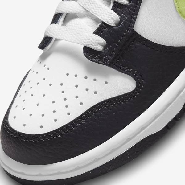 Nike Dunk Low Older Dječje Tenisice Bijele Crne Plave Svijetlo Limun | NK402XZY