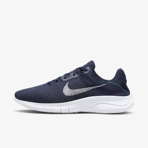 Nike Flex Experience Run 11 Next Nature Road Muške Tenisice Za Trčanje Tamnoplave Tamno Obsidijanske Bijele | NK903KSH