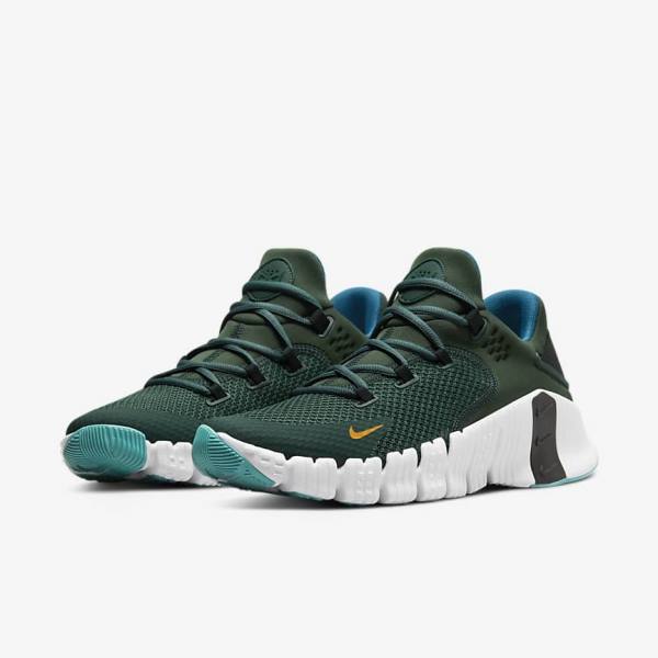 Nike Free Metcon 4 Muške Tenisice Za Trening Zelene Crne Bijele | NK281MGF