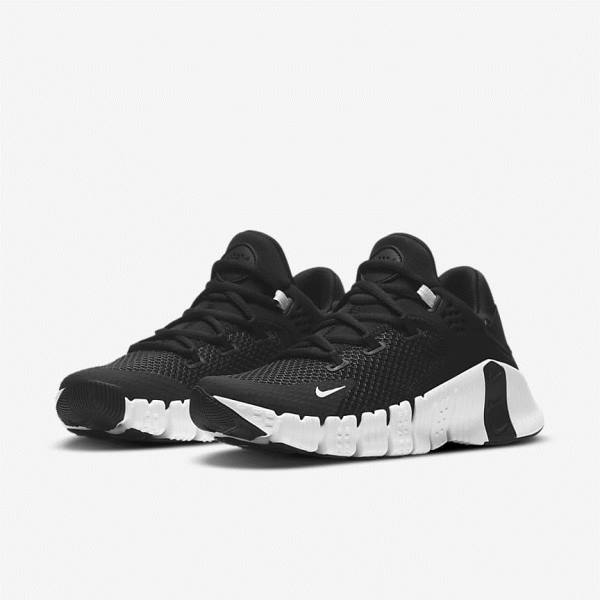 Nike Free Metcon 4 Ženske Tenisice Za Trening Crne Bijele | NK605LOA