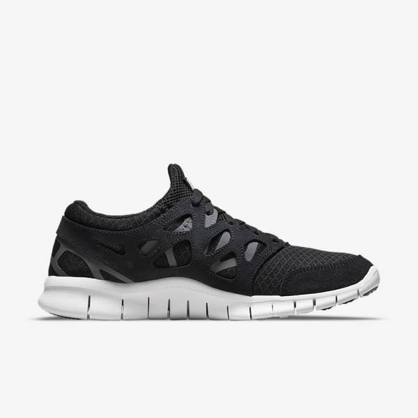 Nike Free Run 2 Muške Tenisice Crne Tamno Sive Bijele | NK154EDU