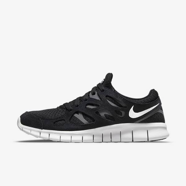 Nike Free Run 2 Muške Tenisice Crne Tamno Sive Bijele | NK154EDU