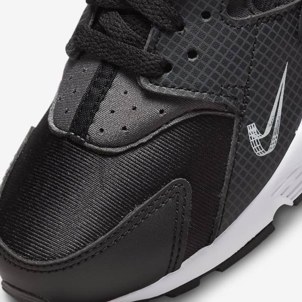 Nike Huarache Run Older Dječje Tenisice Crne Narančaste Sive Bijele | NK287JVZ