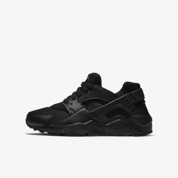 Nike Huarache Run Older Dječje Tenisice Crne | NK421RCT