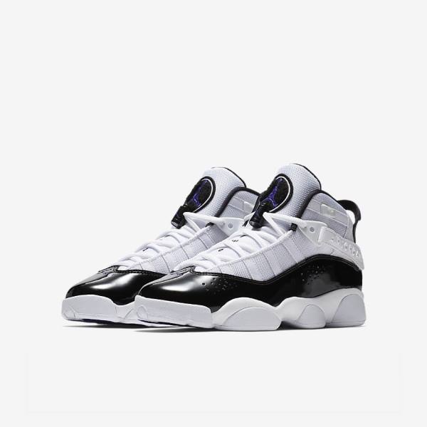 Nike Jordan 6 Rings Older Dječje Tenisice Bijele Crne | NK547RID