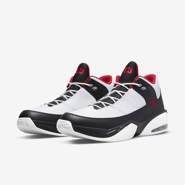 Nike Jordan Max Aura 3 Muške Tenisice Bijele Crne Crvene | NK670QSY