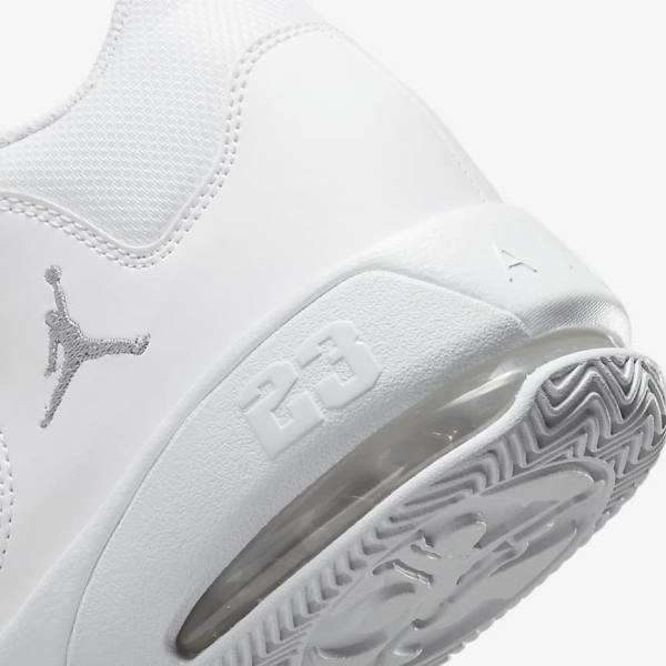 Nike Jordan Max Aura 3 Muške Tenisice Bijele Metalne Srebrne | NK730GDS