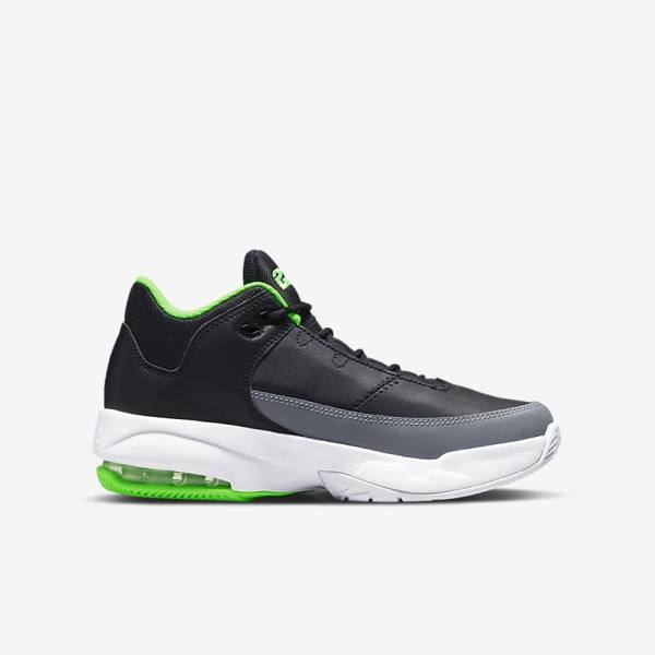 Nike Jordan Max Aura 3 Older Dječje Tenisice Crne Sive Bijele Zelene | NK021AVS