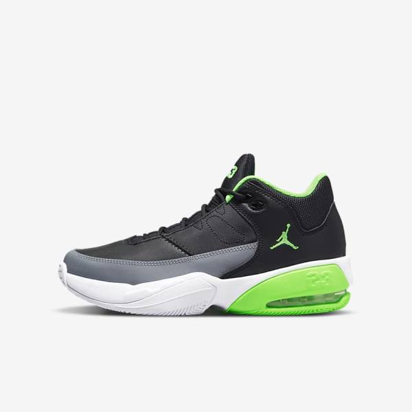 Nike Jordan Max Aura 3 Older Dječje Tenisice Crne Sive Bijele Zelene | NK021AVS