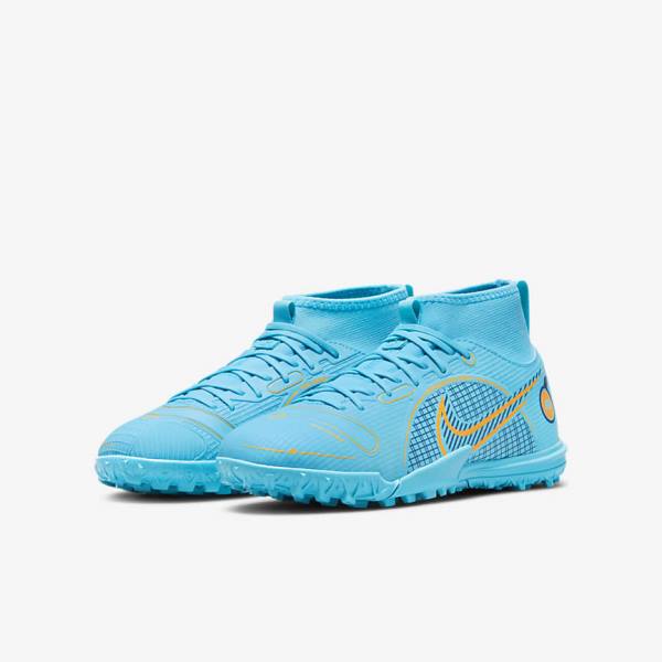 Nike Jr. Mercurial Superfly 8 Academy TF Older Turf Dječje Tenisice Za Nogomet Plave Narančaste | NK571SEI