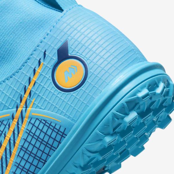 Nike Jr. Mercurial Superfly 8 Academy TF Older Turf Dječje Tenisice Za Nogomet Plave Narančaste | NK571SEI