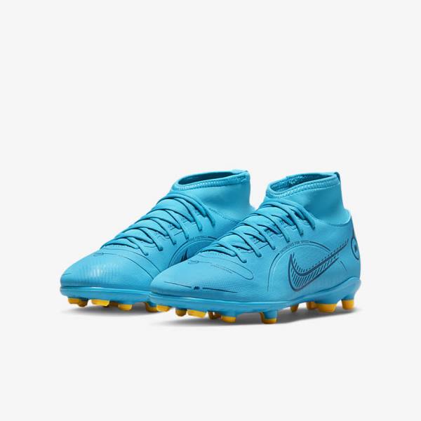 Nike Jr. Mercurial Superfly 8 Club MG Older Multi-Ground Dječje Tenisice Za Nogomet Plave Narančaste | NK841ZUG