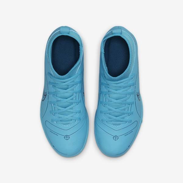 Nike Jr. Mercurial Superfly 8 Club TF Older Turf Dječje Tenisice Za Nogomet Plave Narančaste | NK264BMT