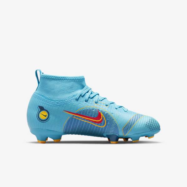 Nike Jr. Mercurial Superfly 8 Pro FG Younger and Older Firm-Grounds Dječje Tenisice Za Nogomet Plave Narančaste | NK365IPL