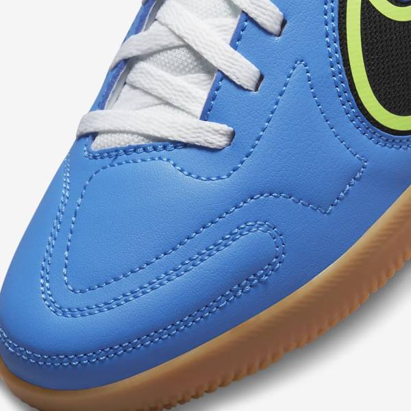 Nike Jr. Tiempo Legend 9 Club IC Older Indoor-Court Dječje Tenisice Za Nogomet Svijetlo Plave Svijetlo Zelene Smeđe Crne | NK361WVO