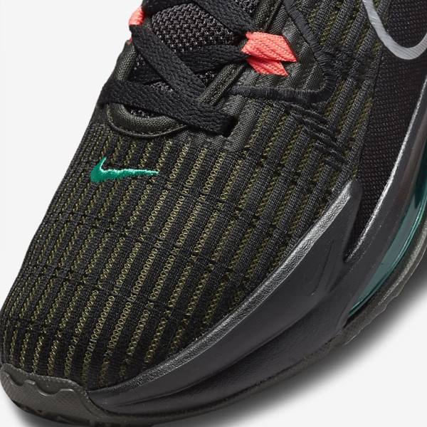 Nike LeBron Witness 6 Muške Tenisice za košarku Crne Crvene Metalne Srebrne | NK094TJI