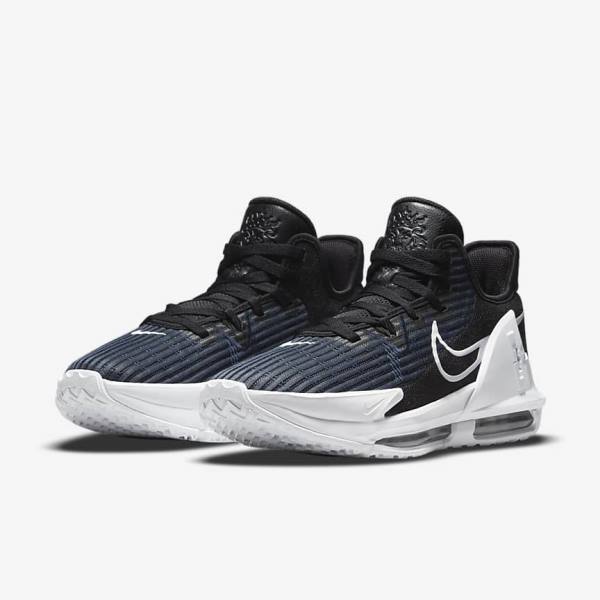 Nike LeBron Witness 6 Ženske Tenisice za košarku Crne Tamno Obsidijanske Bijele | NK460FQM