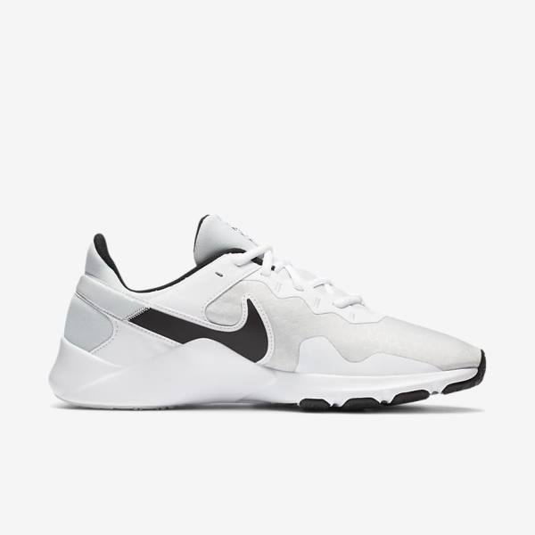 Nike Legend Essential 2 Muške Tenisice Za Trening Platine Bijele Crne | NK713ORN