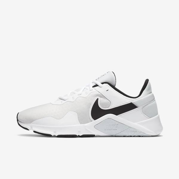 Nike Legend Essential 2 Muške Tenisice Za Trening Platine Bijele Crne | NK713ORN