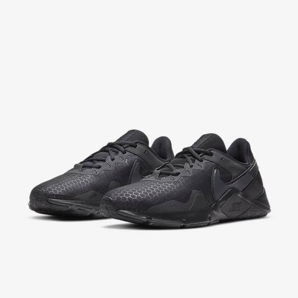 Nike Legend Essential 2 Muške Tenisice Za Trening Crne Tamno Sive | NK802GKF