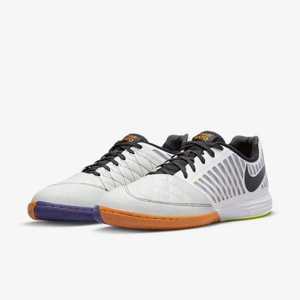 Nike Lunar Gato II IC Indoor Court Muške Tenisice Za Nogomet Bijele Žute Crne | NK179DAO