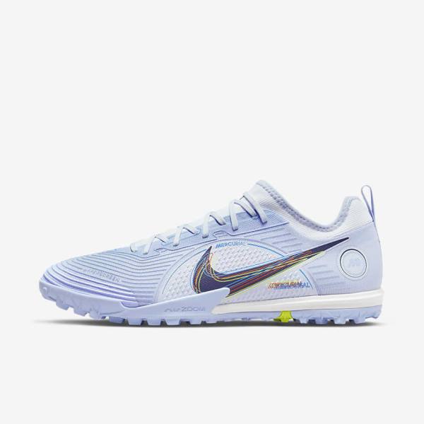 Nike Mercurial Air Zoom Vapor 14 Pro TF Turf Muške Tenisice Za Nogomet Sive Svijetlo Plave Plave | NK519ISX