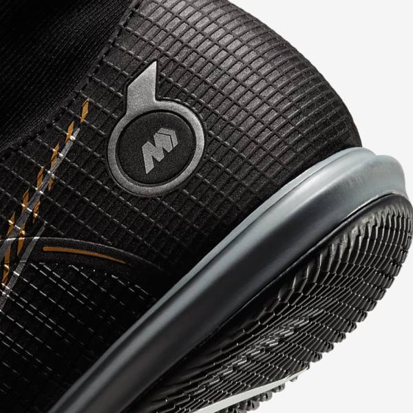 Nike Mercurial Superfly 8 Academy IC Indoor-Court Muške Tenisice Za Nogomet Crne Metalne Srebrne Sive Metalne Zlatne | NK976QSD