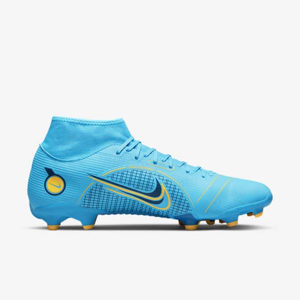 Nike Mercurial Superfly 8 Academy MG Multi-Grounds Muške Tenisice Za Nogomet Plave Narančaste | NK053GLB