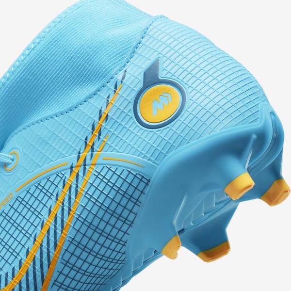 Nike Mercurial Superfly 8 Academy MG Multi-Grounds Muške Tenisice Za Nogomet Plave Narančaste | NK053GLB