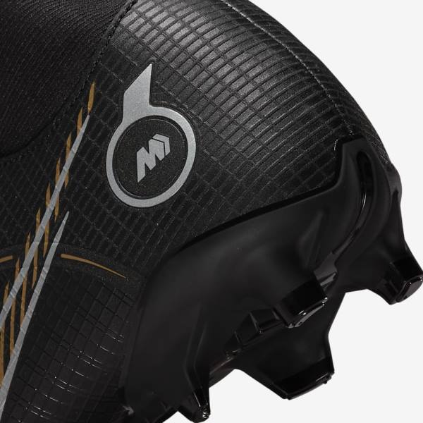 Nike Mercurial Superfly 8 Academy MG Multi-Grounds Muške Tenisice Za Nogomet Crne Metalne Srebrne Sive Metalne Zlatne | NK057XPE