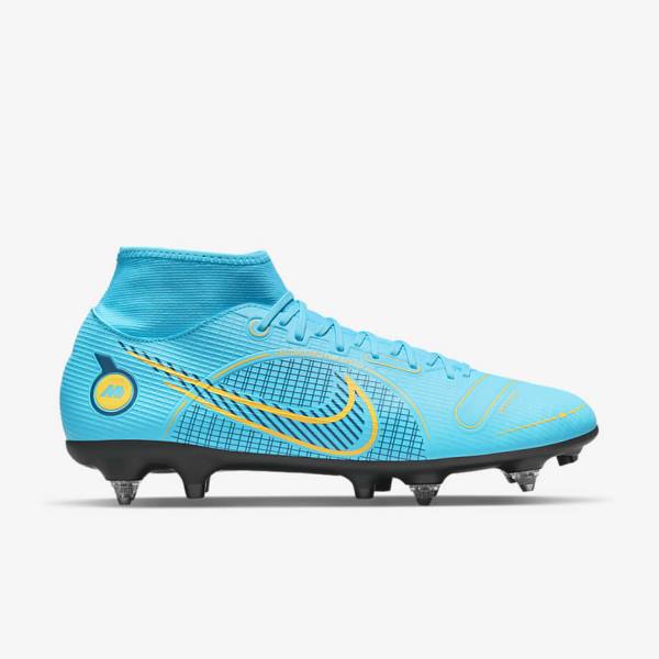 Nike Mercurial Superfly 8 Academy SG-PRO Anti-Clog Traction Soft-Grounds Muške Tenisice Za Nogomet Plave Narančaste | NK497HXC