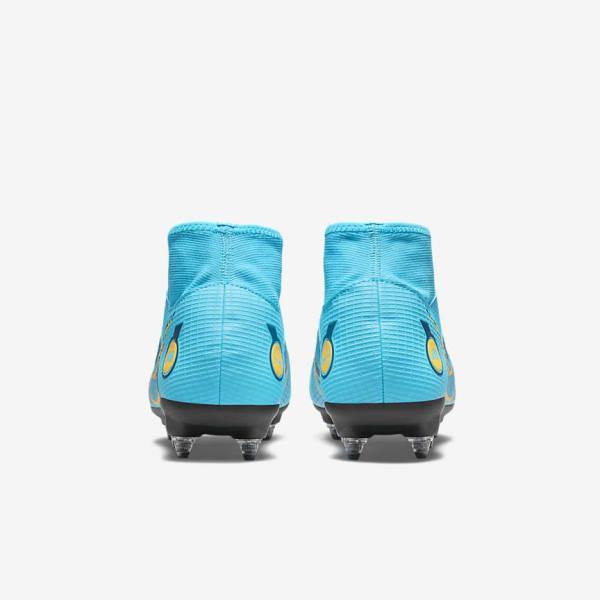 Nike Mercurial Superfly 8 Academy SG-PRO Anti-Clog Traction Soft-Grounds Muške Tenisice Za Nogomet Plave Narančaste | NK497HXC