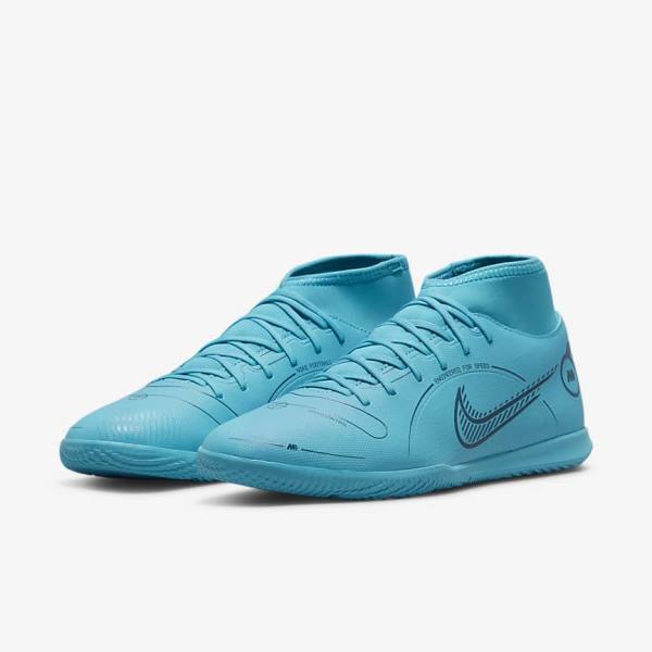 Nike Mercurial Superfly 8 Club IC Indoor Court Muške Tenisice Za Nogomet Plave Narančaste | NK164CBX