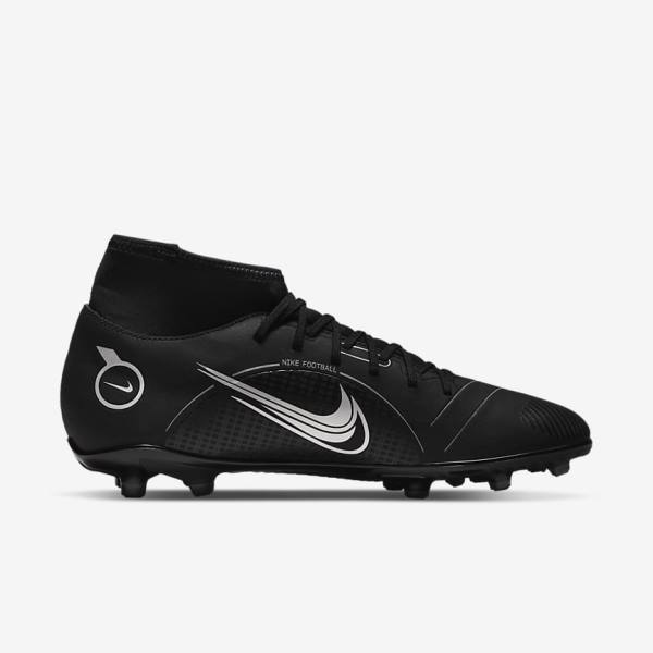 Nike Mercurial Superfly 8 Club MG Multi-Grounds Ženske Tenisice Za Nogomet Crne Sive Metalne Srebrne | NK467OHY