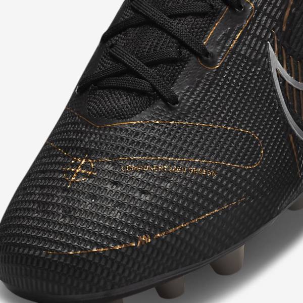 Nike Mercurial Superfly 8 Elite AG Artificial-Grasss Muške Tenisice Za Nogomet Crne Metalne Srebrne Sive Metalne Zlatne | NK641OSY