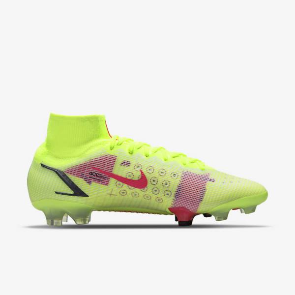 Nike Mercurial Superfly 8 Elite FG Firm-Grounds Muške Tenisice Za Nogomet Crne Svijetlo Crvene | NK278LCF