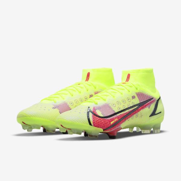 Nike Mercurial Superfly 8 Elite FG Firm-Grounds Muške Tenisice Za Nogomet Crne Svijetlo Crvene | NK278LCF