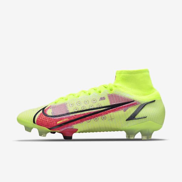 Nike Mercurial Superfly 8 Elite FG Firm-Grounds Muške Tenisice Za Nogomet Crne Svijetlo Crvene | NK278LCF