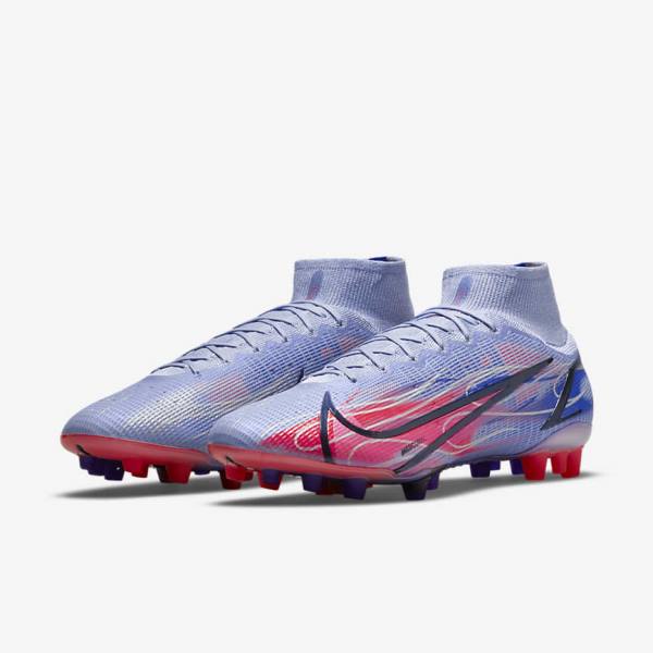 Nike Mercurial Superfly 8 Elite KM AG Artificial-Grass Muške Tenisice Za Nogomet Indigo | NK031KFT