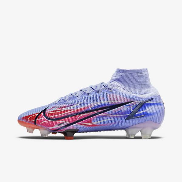 Nike Mercurial Superfly 8 Elite KM FG Firm-Ground Ženske Tenisice Za Nogomet Indigo | NK403ZYT