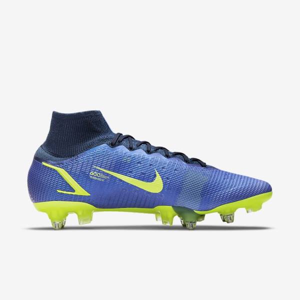 Nike Mercurial Superfly 8 Elite SG-Pro AC Soft-Ground Ženske Tenisice Za Nogomet Plave | NK425KAH