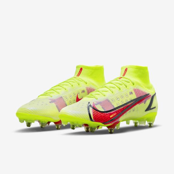 Nike Mercurial Superfly 8 Elite SG-Pro AC Soft-Ground Ženske Tenisice Za Nogomet Crne Svijetlo Crvene | NK795PON