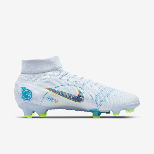 Nike Mercurial Superfly 8 Pro FG Firm-Ground Muške Tenisice Za Nogomet Sive Svijetlo Plave Tamno Plave | NK204QJP